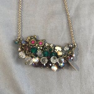 Betsey Johnson Owl Cluster Necklace